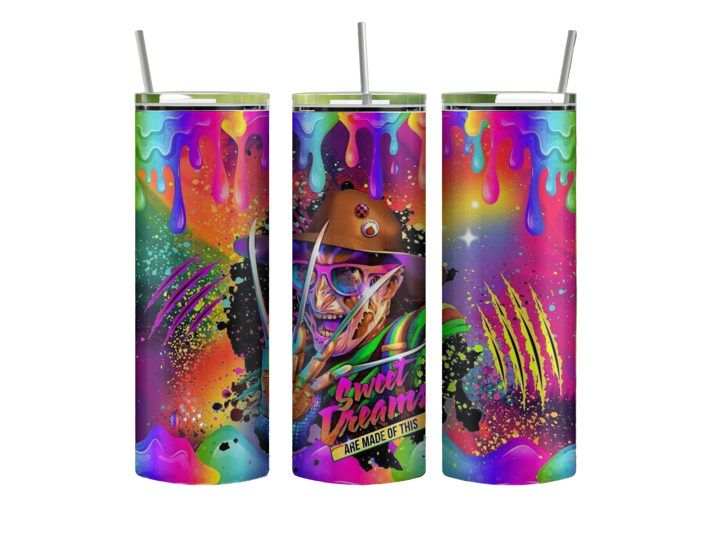 Freddy Krueger Rainbow 20 oz Inspired Tumbler