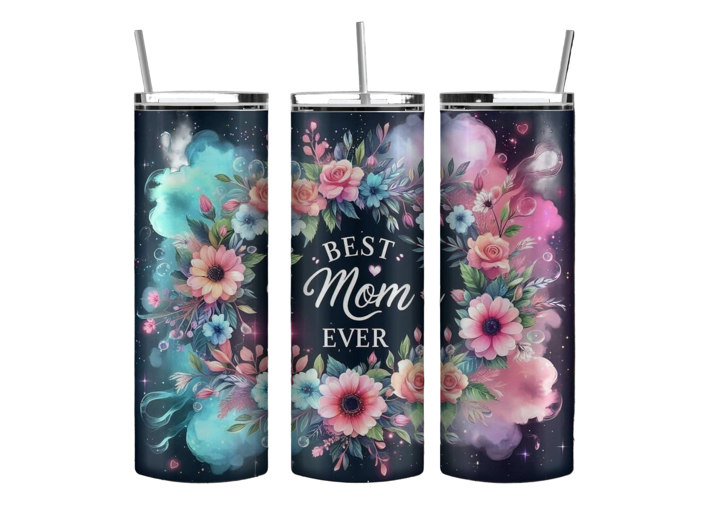 Best Mom Ever Floral Mother's Day 20 oz Inspired Tumbler