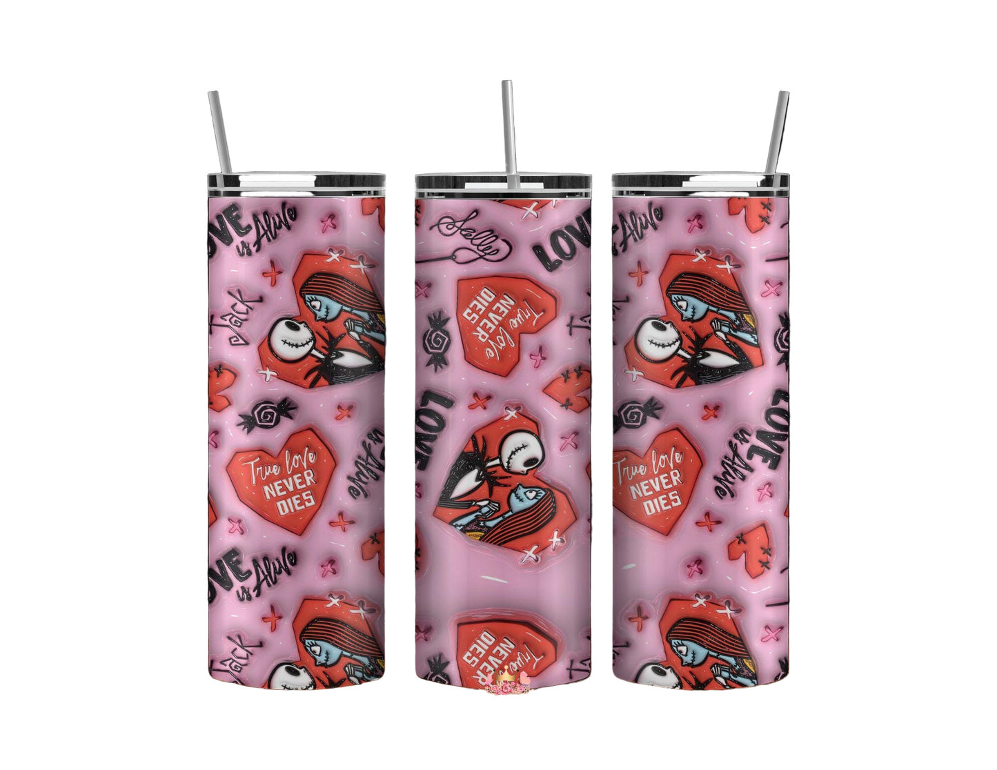 Jack and Sally Valentine 20 oz Inspired Tumbler