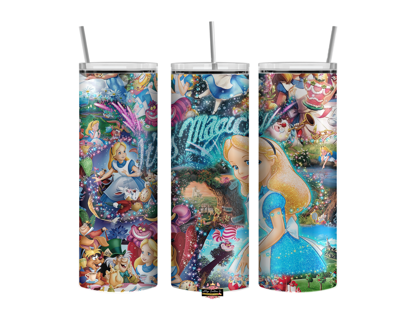 Alice in wonderland 20 oz Inspired Tumbler