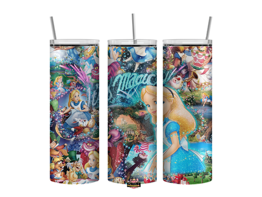 Alice in wonderland 20 oz Inspired Tumbler