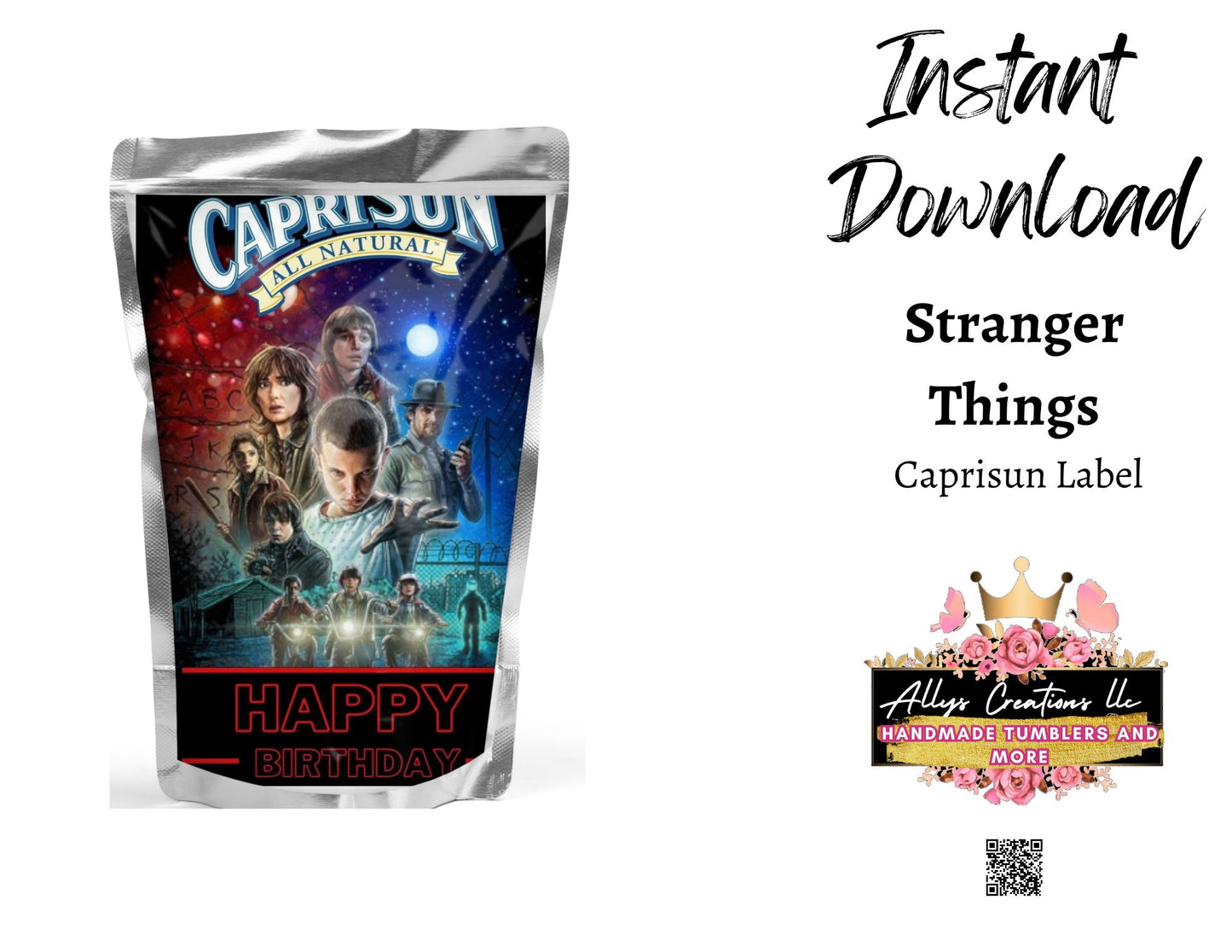 Stranger Things Caprisun Label