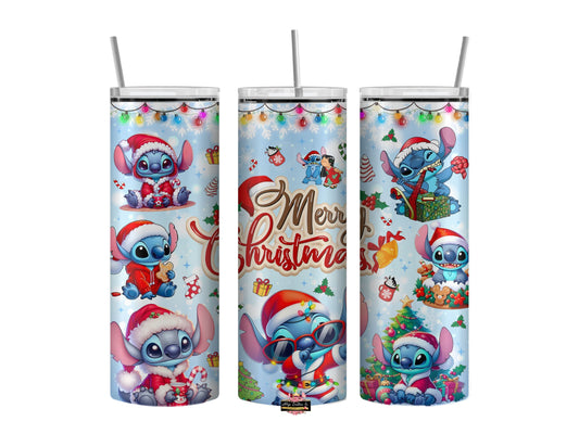 Stitch 20 oz Christmas Inspired Tumbler