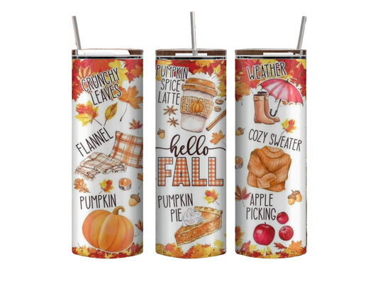 Hello Fall 20 oz Inspired Tumbler