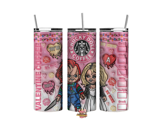 Chucky Doll Valentines Day 20 oz Inspired Tumbler