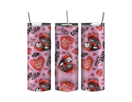 Jack and Sally Valentine 20 oz Inspired Tumbler