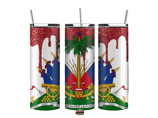 Haitian Flag Inspired 20oz tumbler